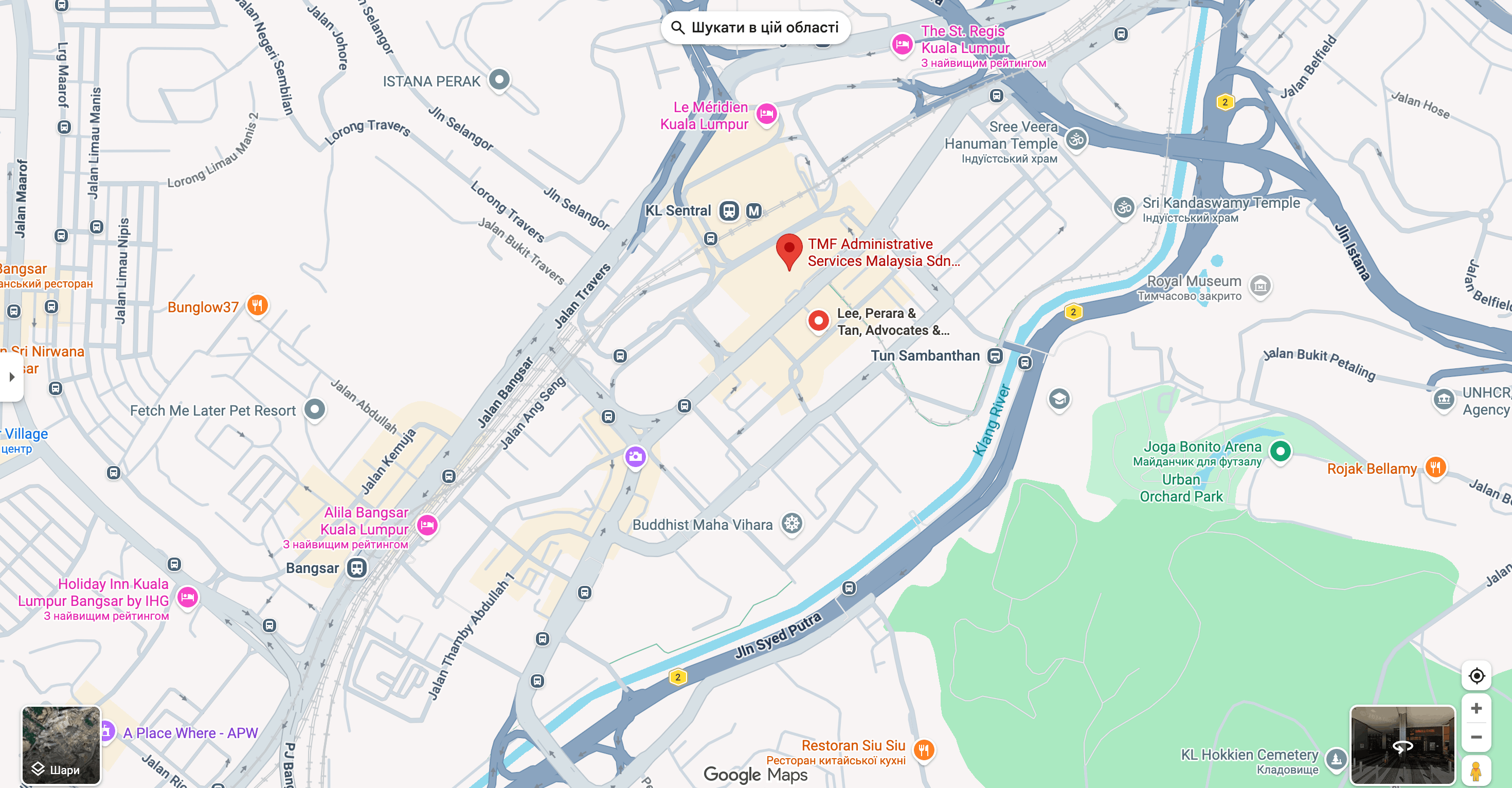 Kuala Lumpur service area map for Valtrino Pro pickup planning